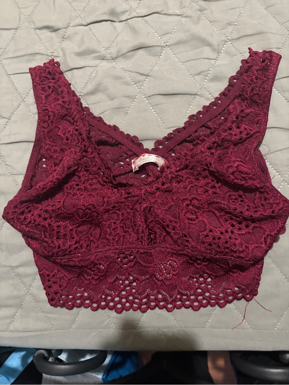 Altar'd State Burgundy Lace Bralette
